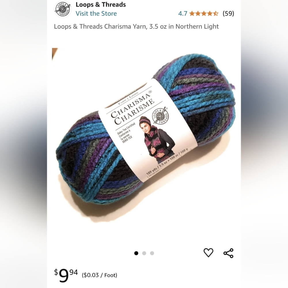 Handmade Knit Variegated Acrylic Multicolor Shawl Wrap Scarf Blue Rust - Picture 15 of 15